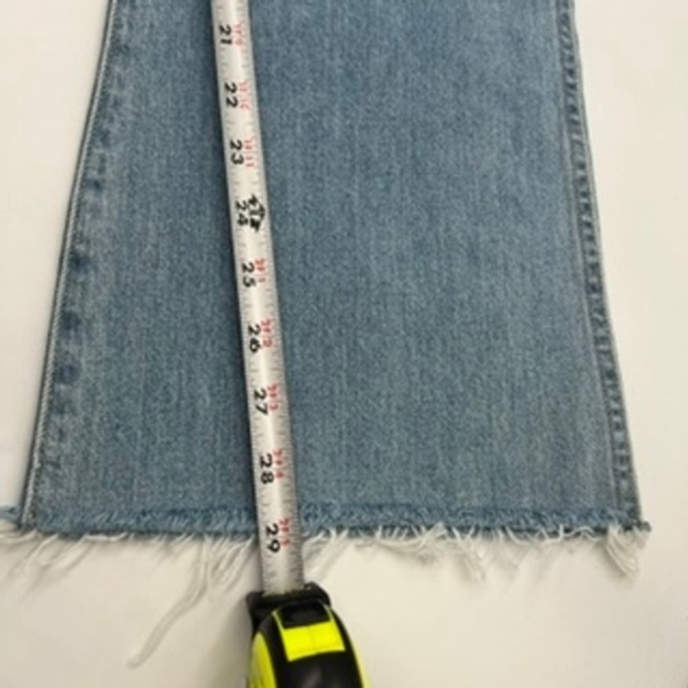 Wrangler Lovestruck High Rise Flare Jeans Light Wash Raw Hem 32/32 WROCK 672 - Picture 15 of 16